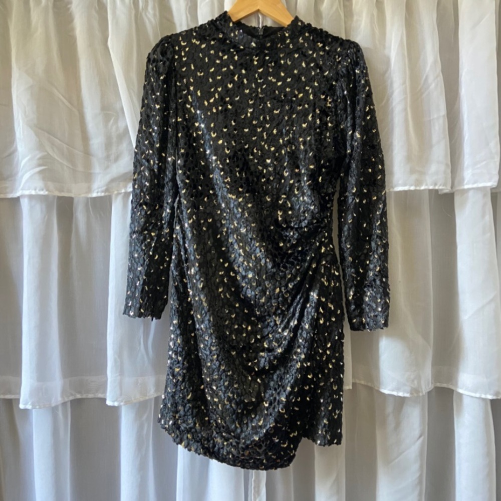 A.L.C. • Jane Metallic Velvet Burnout Mini Dress - Picture 8 of 16